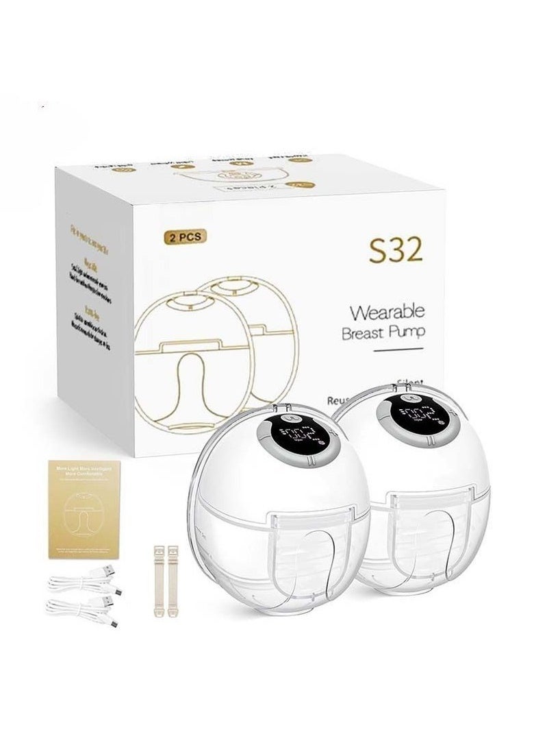 S32 Double Breast Pump Electric , Hands Free, Portable, 4 Modes and 9 Levels - Image 1
