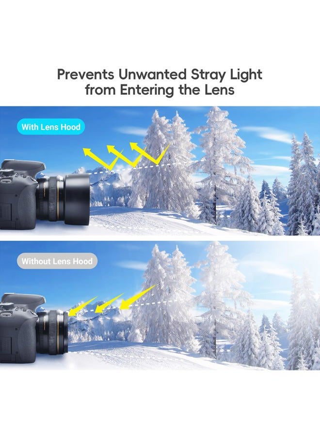 JJC Lens Hood Shade for Canon EF 50mm f/1.4 USM Lens Replaces Canon ES-71II Hood Reverse Attaching -Black - Image 4