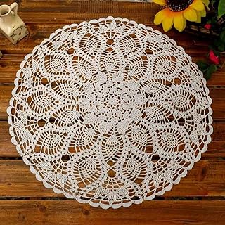 Phantomon Phantomon Lace Doilies Table Placemats Handmade Crochet Cloth Round Coasters Cotton Doilies for Tables, Sofa Cover, - Image 1