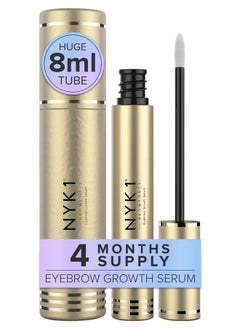 NYK1 INCREDIBLE BrowForce Eyebrow Growth Serum For Thicker Brows (8ml) Eyebrow Serum To Grow Brows For Natural Longer FULLER BROWS Brow Serum - NYK1 Lash And Brow Growth Serum Enhancing Eye Brow Serums  - Image 1