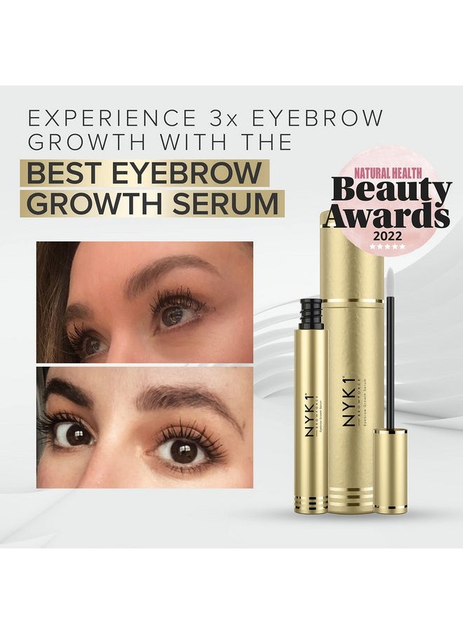 NYK1 - INCREDIBLE BrowForce Eyebrow Growth Serum For Thicker Brows (8ml) Eyebrow Serum To Grow Brows For Natural Longer FULLER BROWS Brow Serum - NYK1 Lash And Brow Growth Serum Enhancing Eye Brow Serums - Image 1