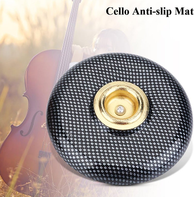 Cello Mat Cello Pad Antideslizante Cello Endpin Stopper Holder Soporte Cello Hole Plastic + Metal Holder Floor Protector Violoncello Instrument(Black) Floor Rest For Instruments black hole cello rock - Image 4