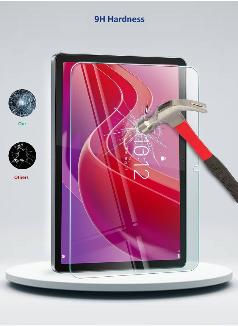 Wtech - Lenovo Tab K11 4G 2024 (10.95 Inch) Premium Series Curved Edges Full Cover Tempered Glass Screen Protector (TSGPCN) - Clear - Image 1