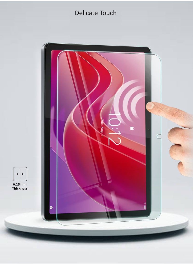 Wtech - Lenovo Tab K11 4G 2024 (10.95 Inch) Premium Series Curved Edges Full Cover Tempered Glass Screen Protector (TSGPCN) - Clear - Image 1