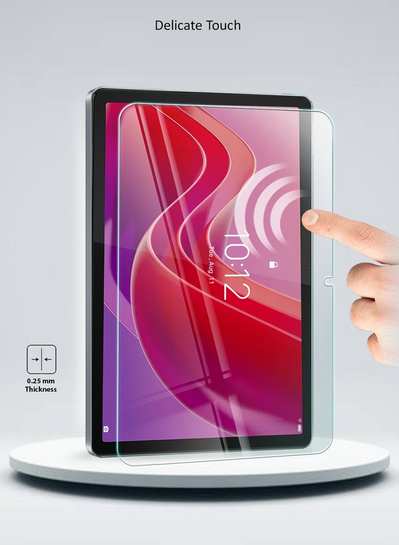 Wtech Lenovo Tab K11 4G 2024 (10.95 Inch) Premium Series Curved Edges Full Cover Tempered Glass Screen Protector (TSGPCN) - Clear - Image 4