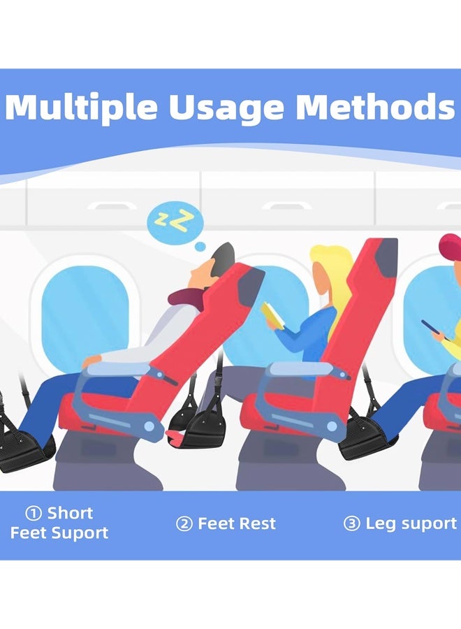 Travel Essentials for Women Men,Foot Hammock for Plane Travel,Adjustable Foot Rest Sling, Airplane Gadgets Travel Essentials for Long Time Flight - Image 4