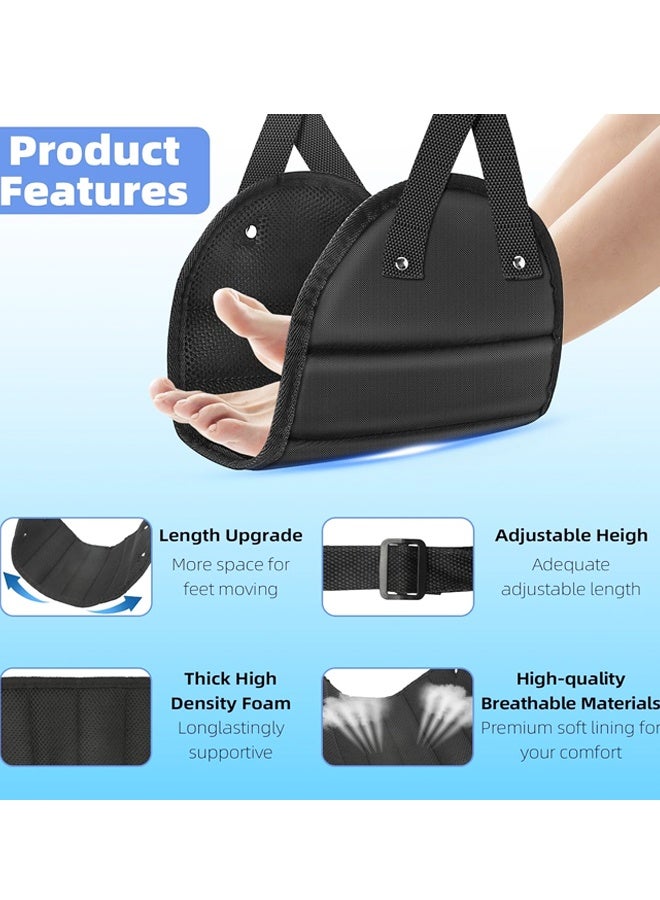 Travel Essentials for Women Men,Foot Hammock for Plane Travel,Adjustable Foot Rest Sling, Airplane Gadgets Travel Essentials for Long Time Flight - Image 3