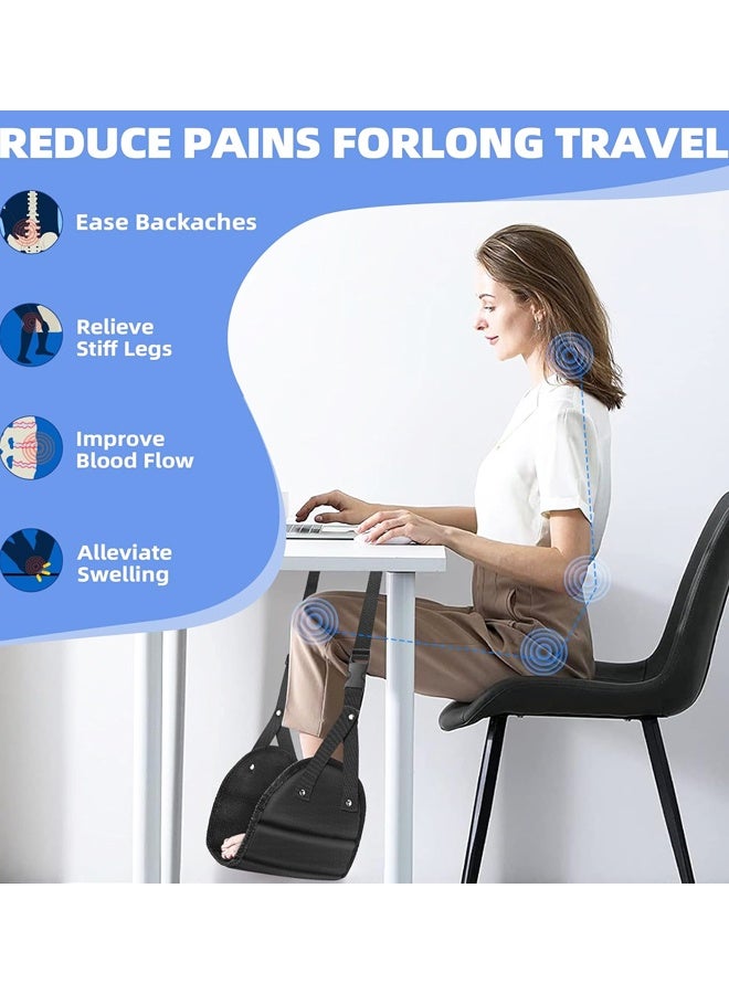 Travel Essentials for Women Men,Foot Hammock for Plane Travel,Adjustable Foot Rest Sling, Airplane Gadgets Travel Essentials for Long Time Flight - Image 5