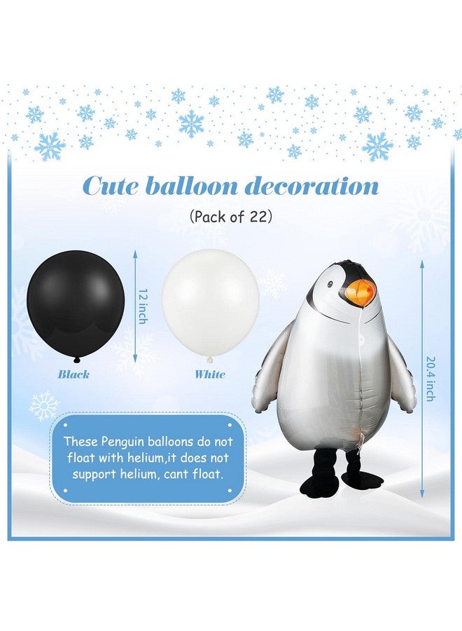 Aoriher 48 Piece Penguin Party Decorations - Happy Birthday Banner, Walking Penguin Balloons, Cake Toppers, Latex Balloons for Baby Shower or Winter Theme Celebrations - Image 3