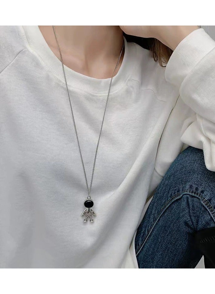 Goolsky Astronaut Pendant Necklace – Unisex Hip Hop Hoodie Chain | Space-Inspired Streetwear Jewelry for Couples  - Image 3