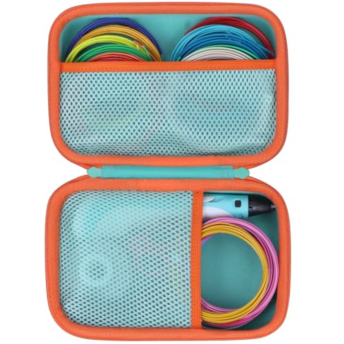 Lebakort Hard Case Compatible with SCRIB3D P1 Advanced / MYNT3D Super Professional Printing / 3Doodler Pro / 3Doodler Flow / PIKA3D PRO 3D Printing Pen (Teal Case) - Image 1