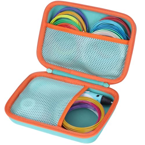 Lebakort Hard Case Compatible with SCRIB3D P1 Advanced / MYNT3D Super Professional Printing / 3Doodler Pro / 3Doodler Flow / PIKA3D PRO 3D Printing Pen (Teal Case) - Image 2