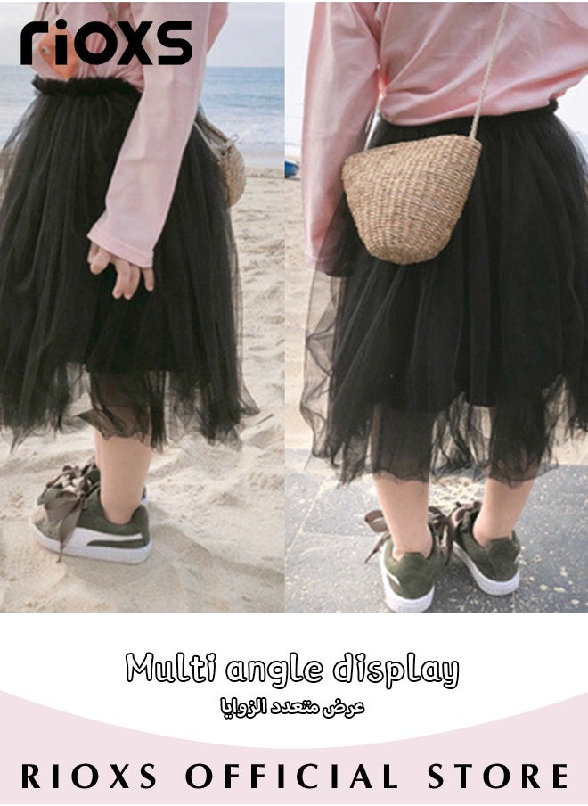 RIOXS - Little Girls Tutu Skirt A-Line Layered Tulle Princess Dresses Dance Wear Clothes For Girls - Image 1