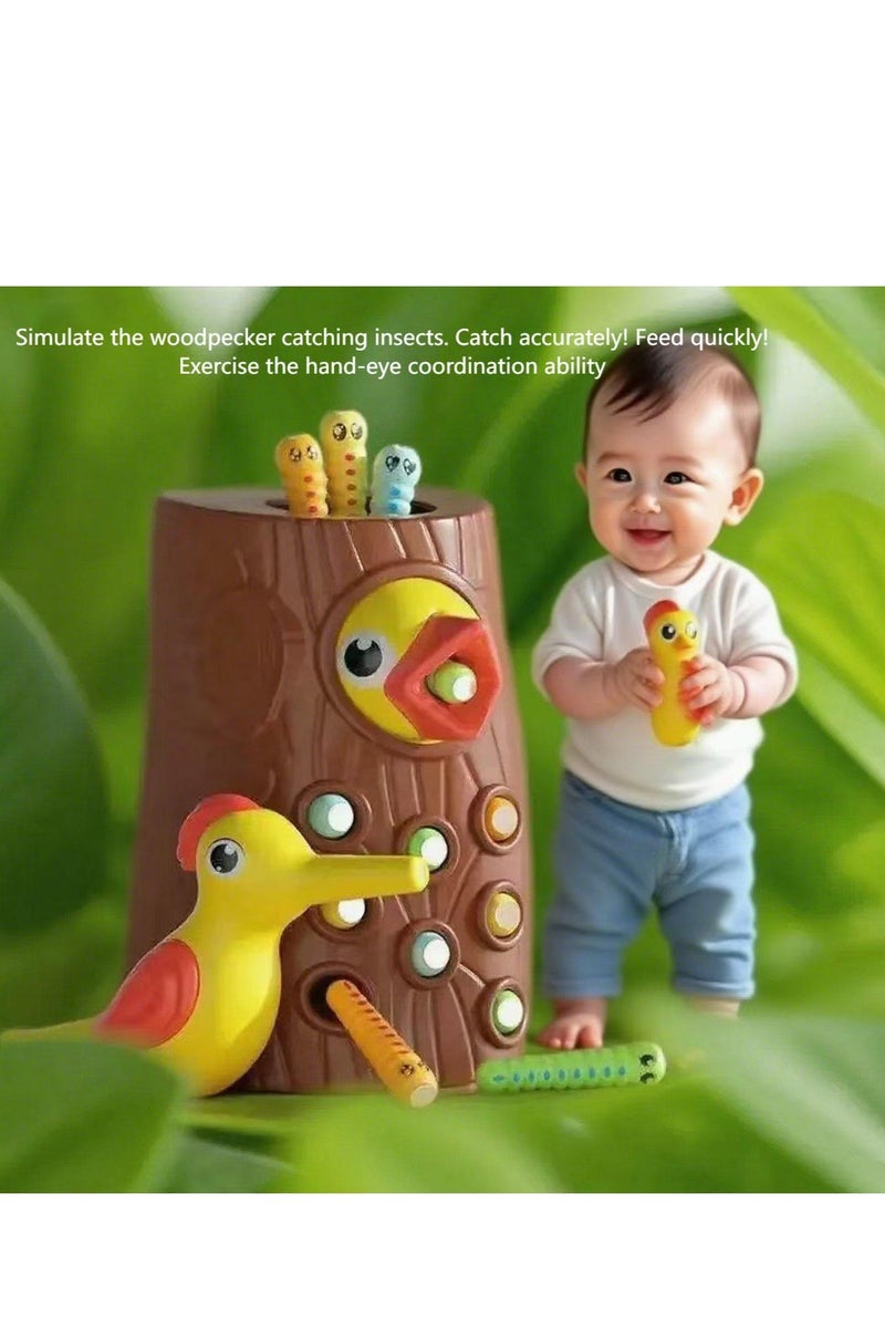 Bird-catching worm and feed worm toys magnetic desktop toys plastic novelty concentration training baby educational toys - Image 4