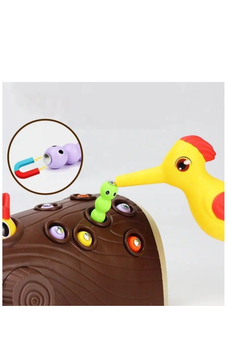Bird-catching worm and feed worm toys magnetic desktop toys plastic novelty concentration training baby educational toys - Image 5