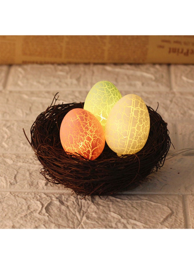NIBEMINENT Egg Shaped With Rattan Nest Battery Operated Flashing Fairy LED Light Multicolour 15 x 5 15centimeter - Image 2