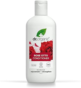 dr.organic Dr Organic Rose Otto Conditioner Restoring Mens Womens Natural Vegan CrueltyFree Paraben SLSFree Recyclable Recycled Ocean Bound Plastic Certified Organic 265ml Packaging may vary - Image 1