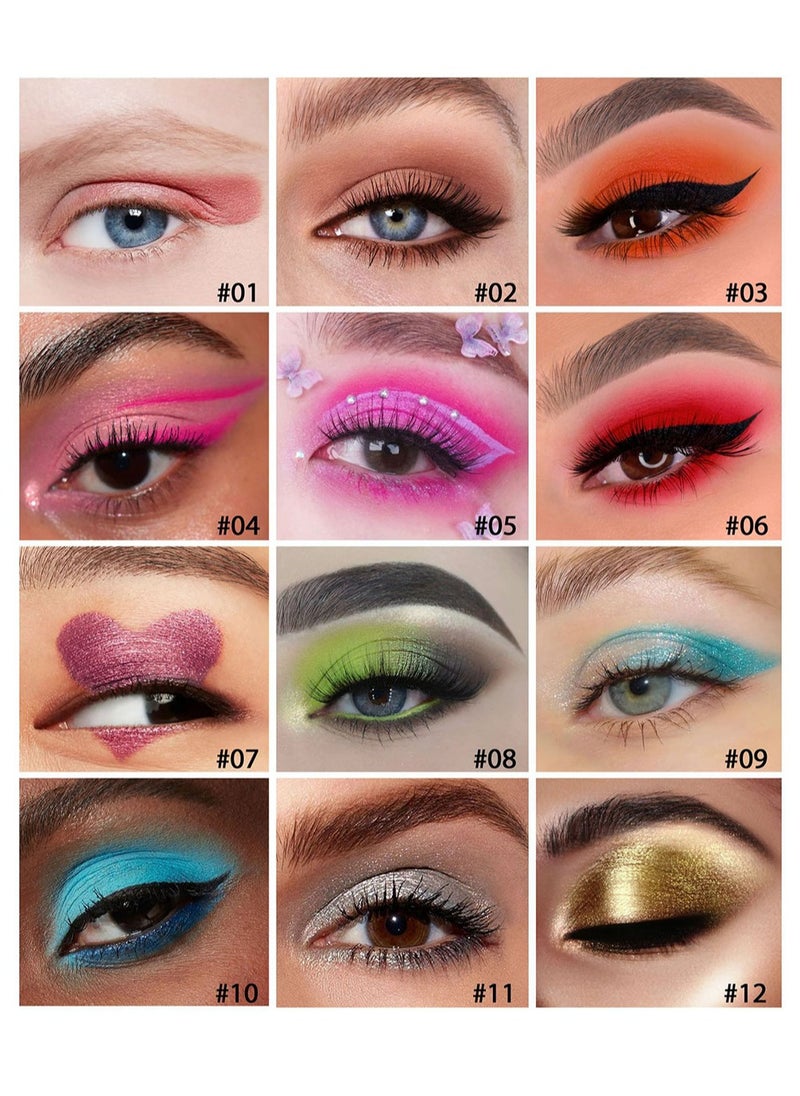Handaiyan 12 Piece Cream Eyeshadow Stick  - Image 3