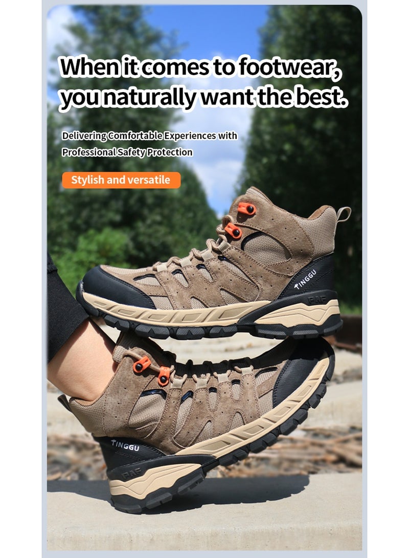 أحذية رجالية ذات أصابع فولاذية وخفيفة الوزن وآمنة ومريحة ومقاومة للثقب وأحذية عمل غير قابلة للتدمير وأحذية رياضية أنيقة. - Image 3