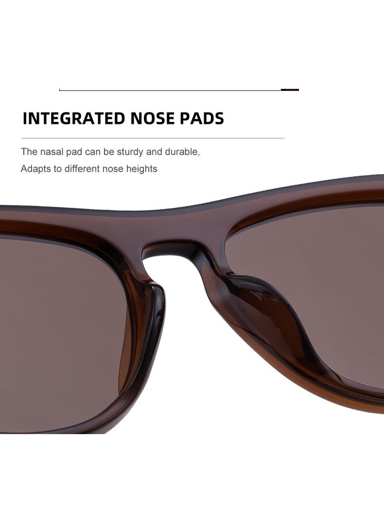 Women's European Style Polarized Sunglasses, Oversized Round TR Frame, UV400 Protection - Image 3