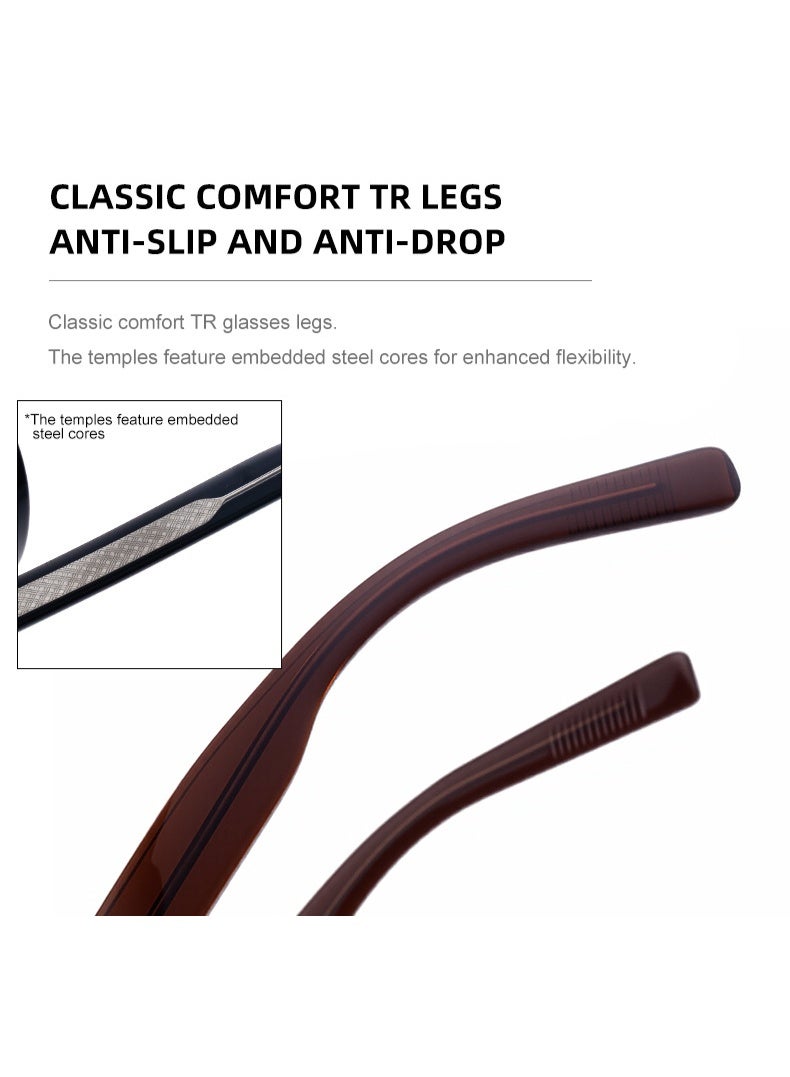 Women's European Style Polarized Sunglasses, Oversized Round TR Frame, UV400 Protection - Image 2