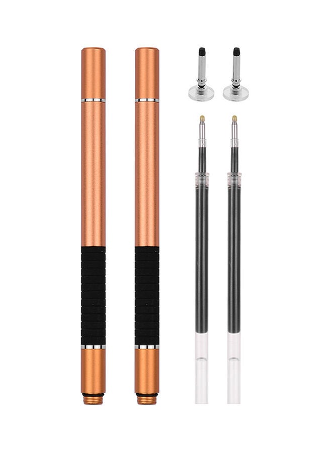 NIBEMINENT 2-Piece Precision Stylus Pen With Refill And Disc Tip Touchscreen Gold - Image 1