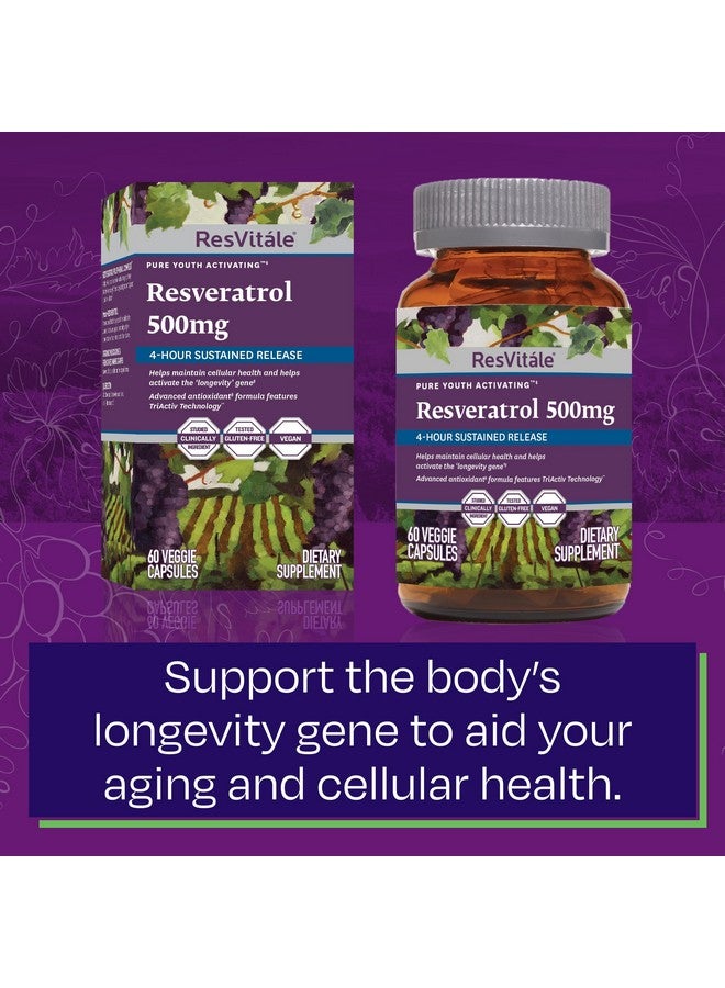 ResVitale Resveratrol 500 mg - Resveratrol Supplement for Men and Women - 60 Veggie Capsules - Image 5
