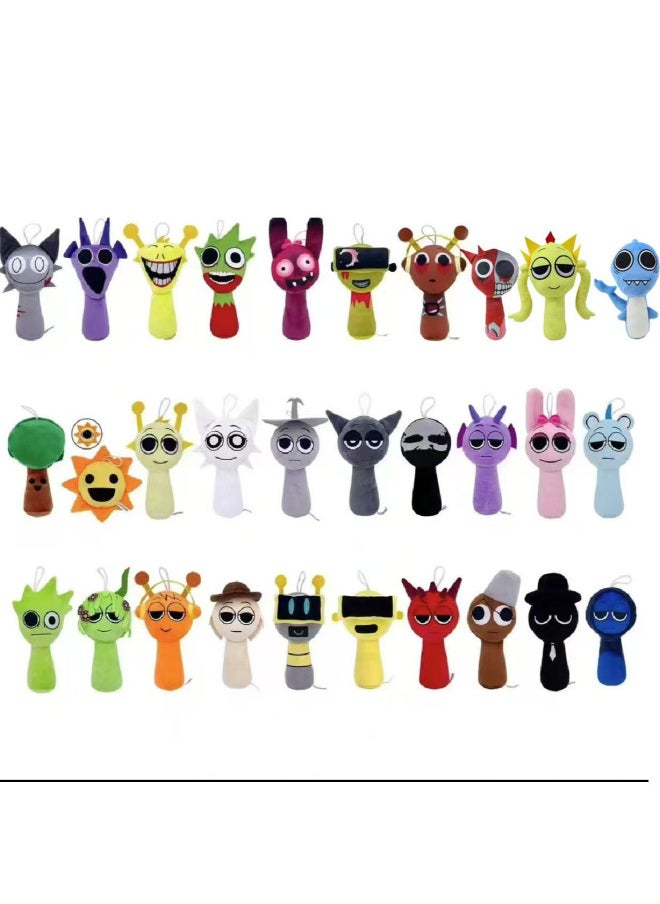 Generic - Sprunki Game Character Doll Plush Toy Wenda Sprunki Cartoon Doll Pillow-Color:20cm60g Rhythm Box-robot-Height:Single Compression - Image 1