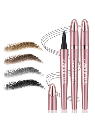 2Pcs Microblading Eyebrow Pen, Long-Lasting Waterproof Eyebrow Pencil With 4-Fork-Tip For 3D Realistic Brow, Easily Create Natural Hair-Like Brow Last All-Day, Eye Brow Pencils For Women -Gray - pzsku/ZE132B53B981143443298Z/45/_/1734437942/5f77ccde-2011-4a8e-a1ab-ba696336d1cf