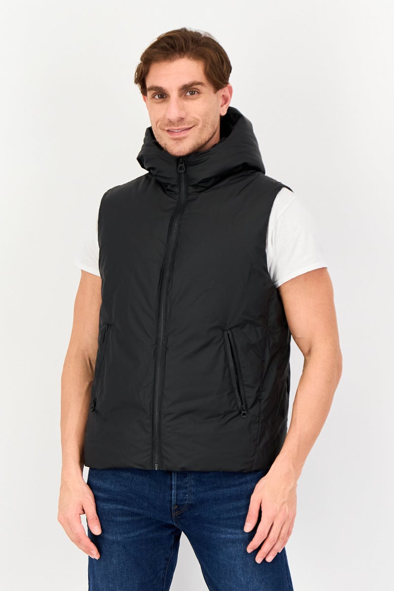 Celio سترة صدرية مبطنة للرجال، سوداء - Image 1