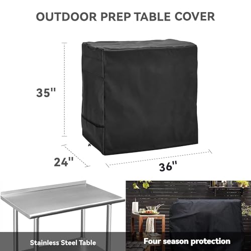 Wnanan Outdoor Prep Table Cover Heavy Duty Waterproof Cover for Keter Unity Small Portable Table Compatible with 36 inch Outdoor Utility Cart and Storage Cabinet - Image 3