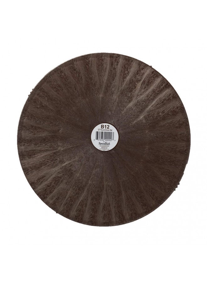 Speedball 12 Inch Round Universal Pottery Wheel Bat, Brown, for Ceramics and Clay Work