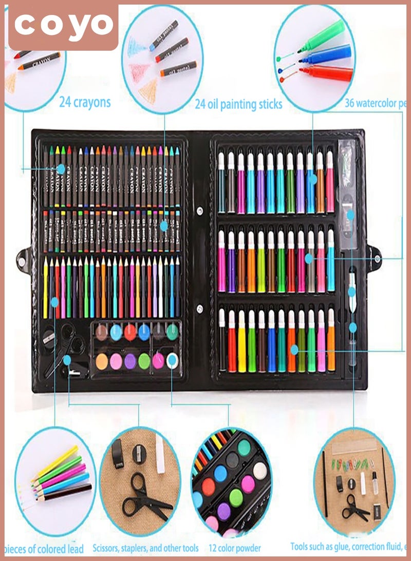 COYO 150Pcs Children Deluxe Art Drawing Crayon Color Set for Kids Case Art and Craft Supplies Drawing and Painting Set Great Gift - Image 3