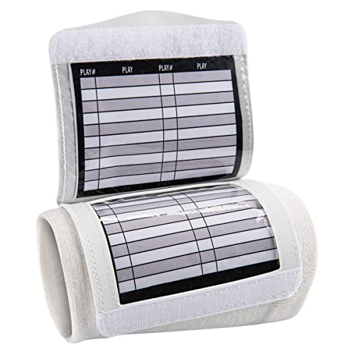Champro Triple Card Wristband Playbook White White Adult - Image 1