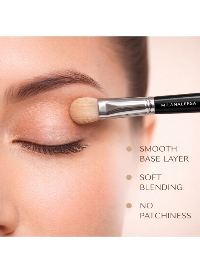 Base Eyeshadow Brush for Lid Application – Flat Shader Makeup Brush for Even Color, Smooth Base & Buildable Coverage – Professional Eye Makeup Brush for Cream & Powder - Image 4