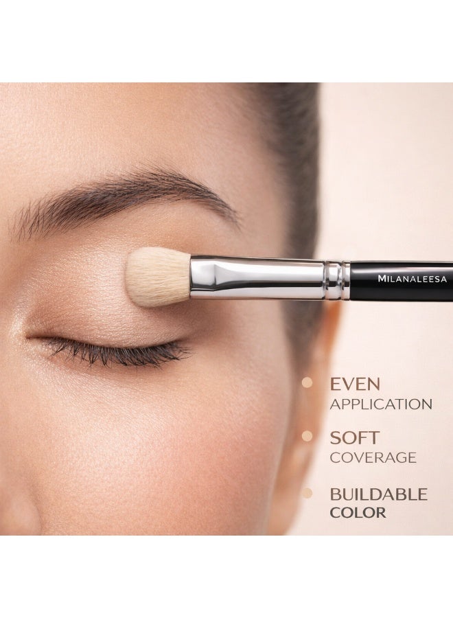 Base Eyeshadow Brush for Lid Application – Flat Shader Makeup Brush for Even Color, Smooth Base & Buildable Coverage – Professional Eye Makeup Brush for Cream & Powder - Image 2