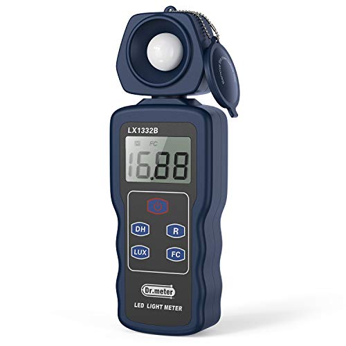 Dr.meter Dr.Meter LX1332B Digital Illuminance/Light Meter, 0-200,000 Lux Luxmeter - Image 1