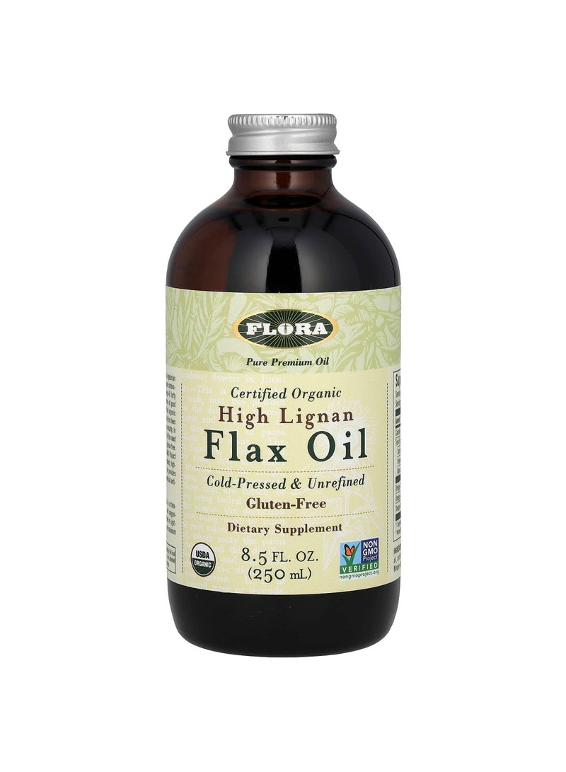 Certified Organic High Lignan Flax Oil, 8.5 fl oz (250 ml)