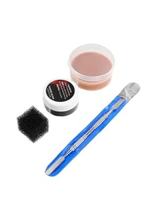 Special Effects Wax Set 4Pcs Fake Wound Scar Makeup Kit With Sponge For Halloween Face Painting - Image 1