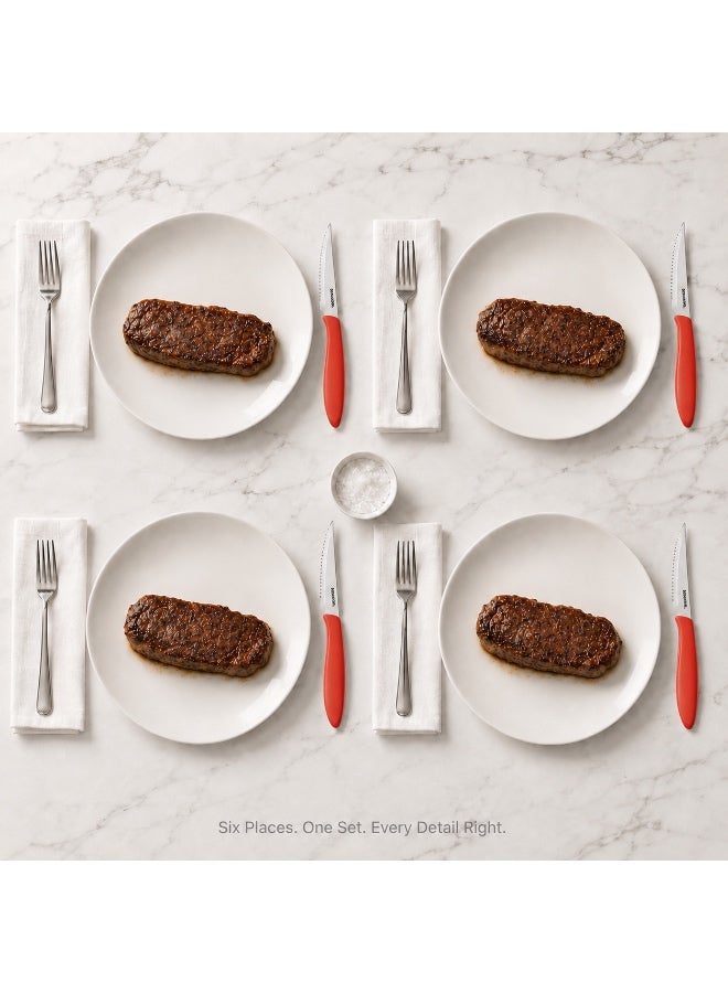 Tescoma Steak Knife 12 Cm 6 Piece Red Presto - Image 4