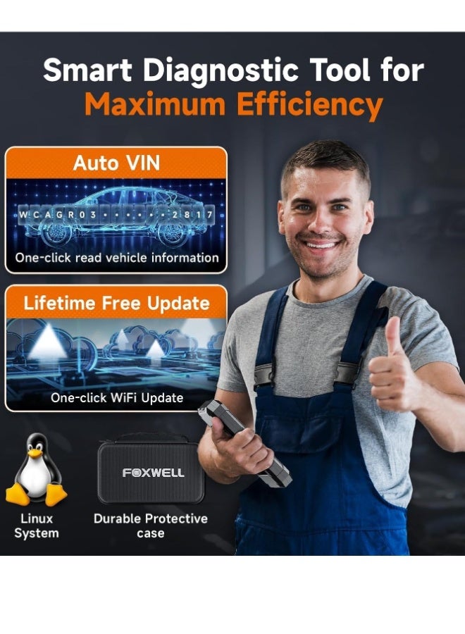 فوكسويل جهاز فحص السيارات NT624 Elite OBD2 EOBD لتشخيص الأنظمة الكاملة ABS SRS SAS ناقل الحركة قارئ الأكواد EPB إعادة ضبط الزيت أداة تشخيص السيارات OBDII OBD 2 - Image 2
