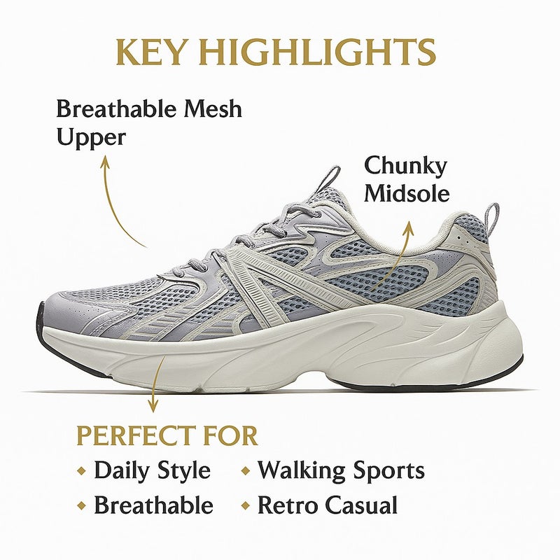 ANTA Men's Casual Shoes Fog Grey/Grey/Mist Grey-LIFESTYLE - Image 1