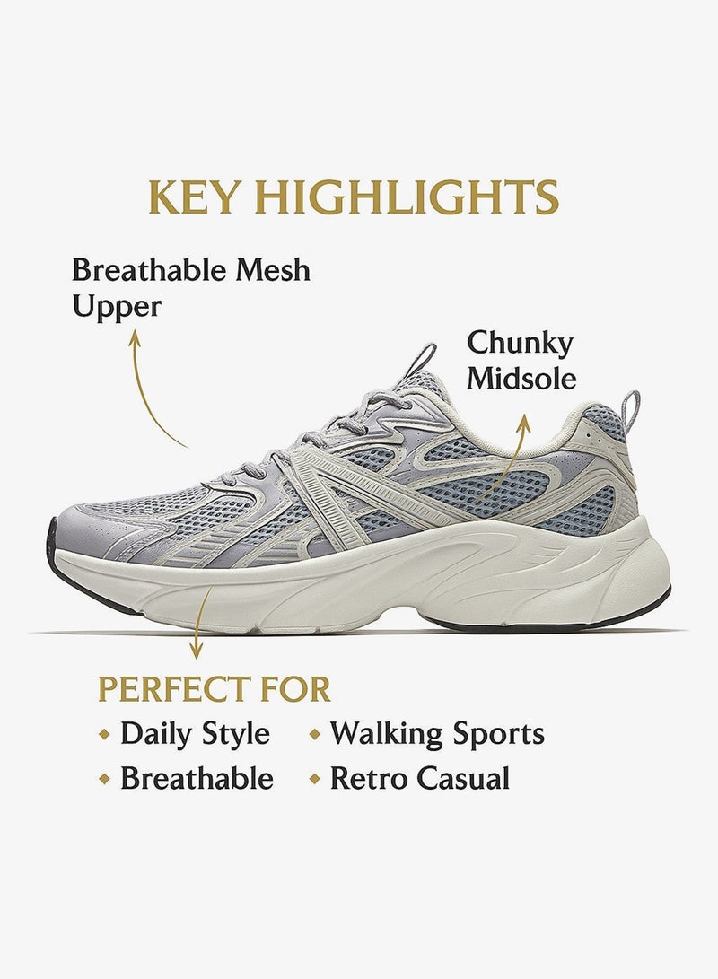 ANTA Men's Casual Shoes Fog Grey/Grey/Mist Grey-LIFESTYLE - Image 3