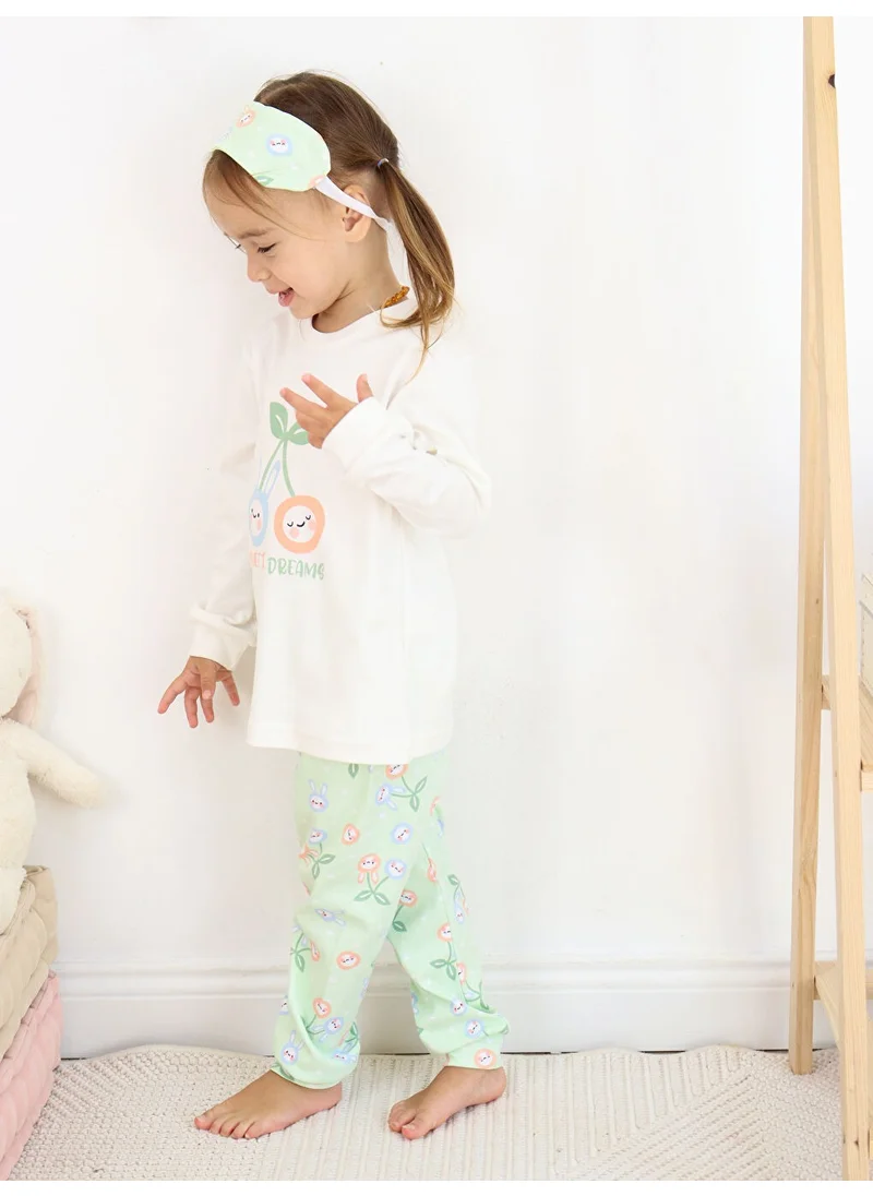 Luggi Baby 1-5 Years Old Girl Eye Patch Pajama Set