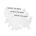 MANWU Where Ive Been Map Vinyl Coloring StickerWhere I Have Been Waterproof Decal to Track Travel JournalVisited States map for Travel Water Bottles Phone laptops 3pcs - Image 2