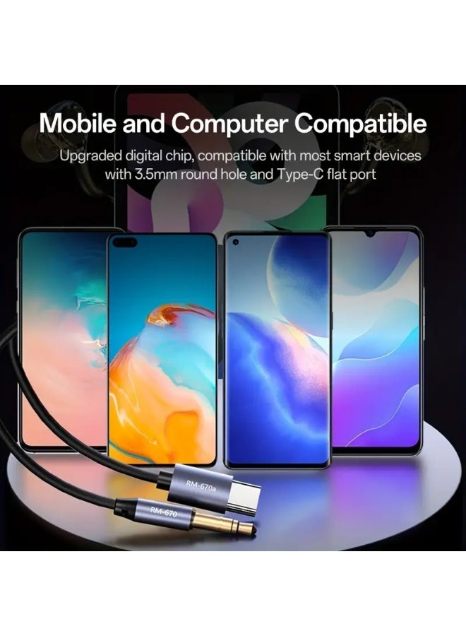 AOLON Wired Type-C In-Ear Wired Earphones with Mic - 7, 1 Surround Sound Wired Earbuds - Noise Isolating In-Ear Headphones - Image 4