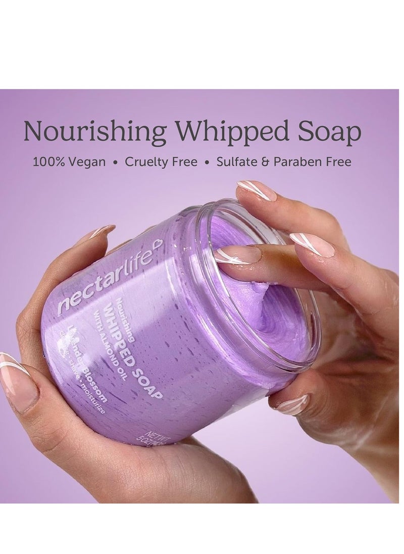 Nectar Bath Treats Nectar Life Whipped Soap and Shave Butter with Almond Oil, 5 Oz Each, 3 Scents - Lavender Blossom, Fruit Smoothie, Ocean Breeze  - Image 4