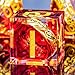 OUKELANWO Magic Lord Rings DND Dice Set with Box 7Pcs Resin LOTR DD Dice Set for Role Playing Game Red Gold Dungeons Dragons D and D Sharp Edge Dice D20 D12 D10 D8 D6 D4 - Image 2