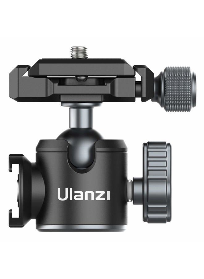 PICTRON حامل كاميرا معدني ULANZI U-80L مع رأس كروي، دوران 360 درجة مع لوحة إفراج سريعة وحذاء بارد، قدرة تحميل 22lbs/10kg لحامل ثلاثي القوائم 1/4"، وحامل أحادي، وكاميرا DSLR - Image 1