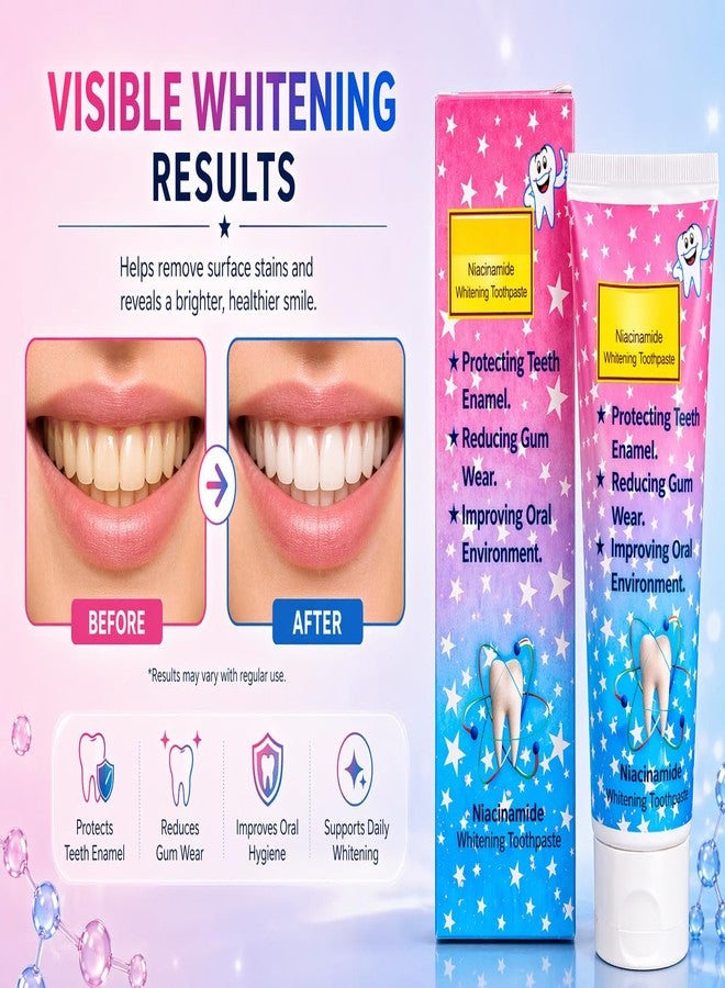 Aasakt Niacinamide Whitening Toothpaste, Protects Enamel, Reduces Gum Wear, Improves Oral Environment, Pack of 2 - Image 2